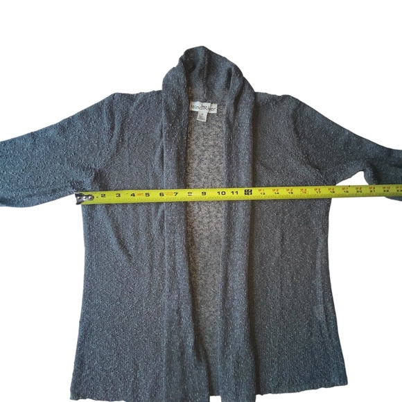 Windi River Gray Open Weave Draped Cardigan Size Small - Picture 11 of 16
